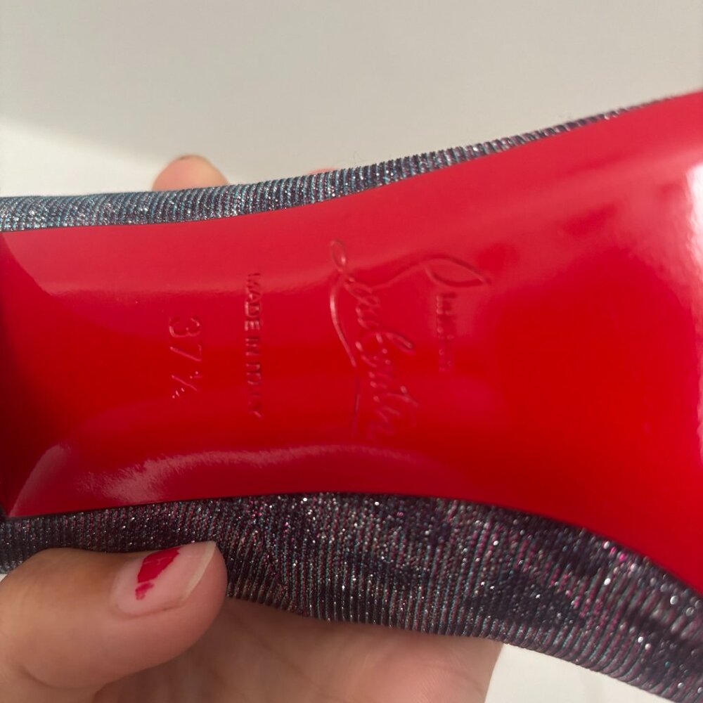 Exclusive Christian Louboutin Pigalle Follies 100 Glitter Plume pointed-toe pump - Picture 5 of 6